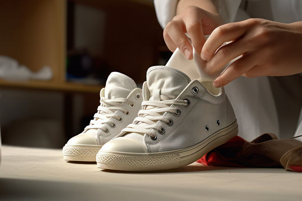 Sneakers R paration De Vos Baskets Avec Galoche Patin